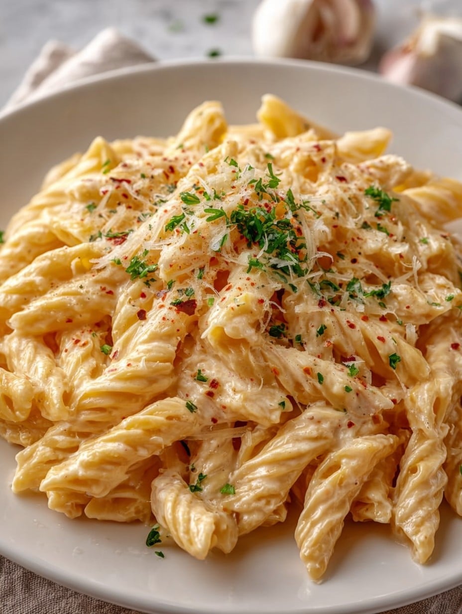 One Pot Creamy Garlic Pasta
