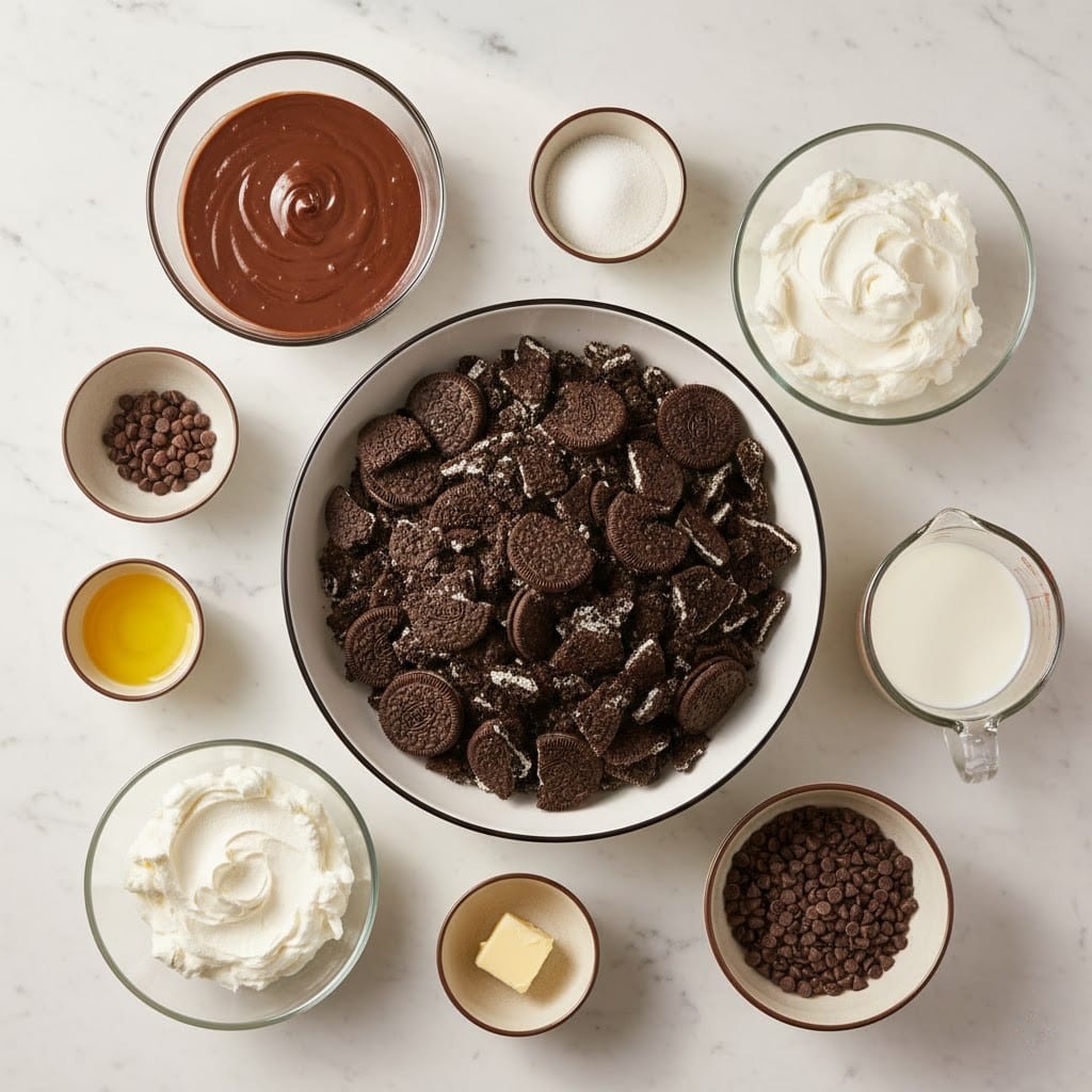 Oreo Layered Dessert: Oreo Delight with Chocolate Pudding