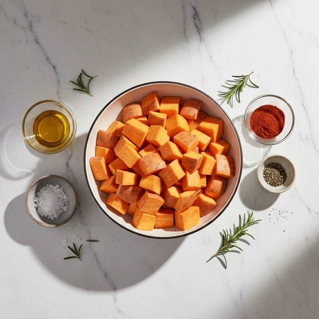 Roasted Sweet Potato Cubes