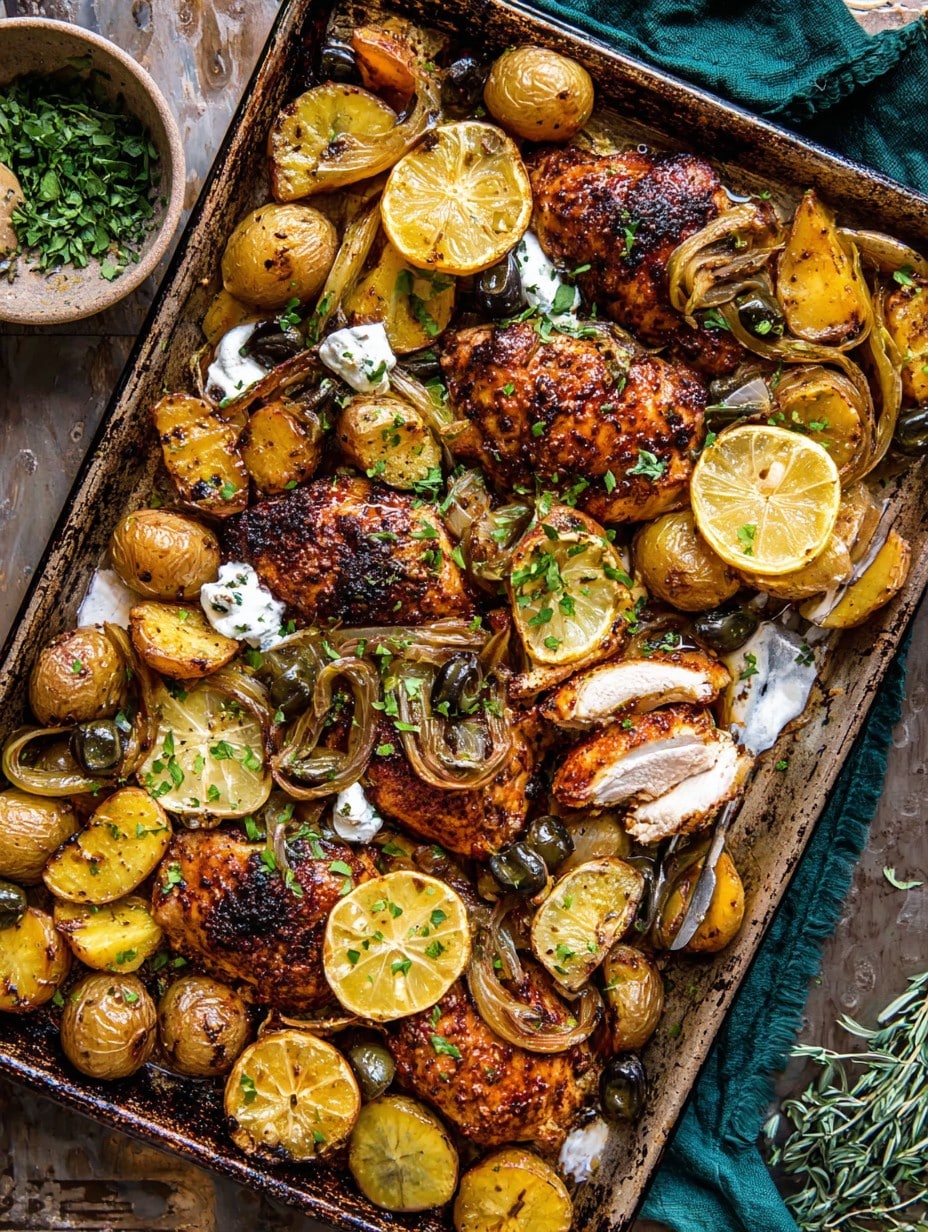 Sheet Pan Lemon Balsamic Chicken and Potatoes