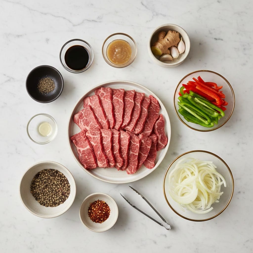 Sizzling Chinese Pepper Steak with Onions
