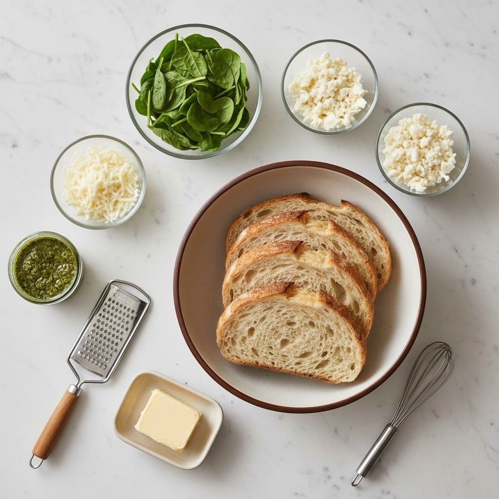 Spinach Feta Grilled Cheese