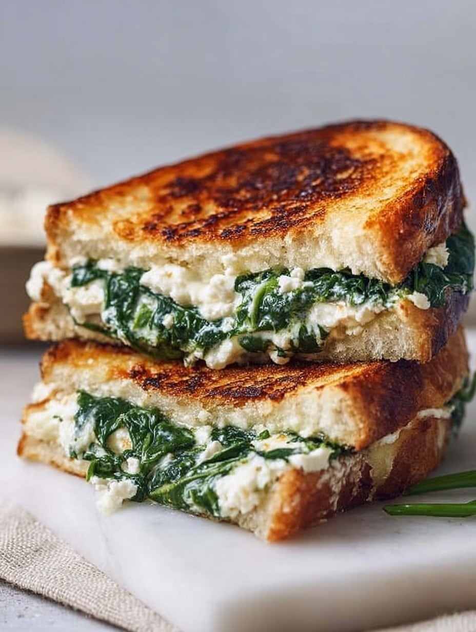 Spinach Feta Grilled Cheese