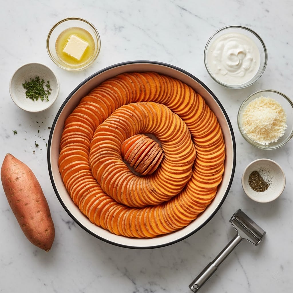 Spiral Sweet Potato Bake