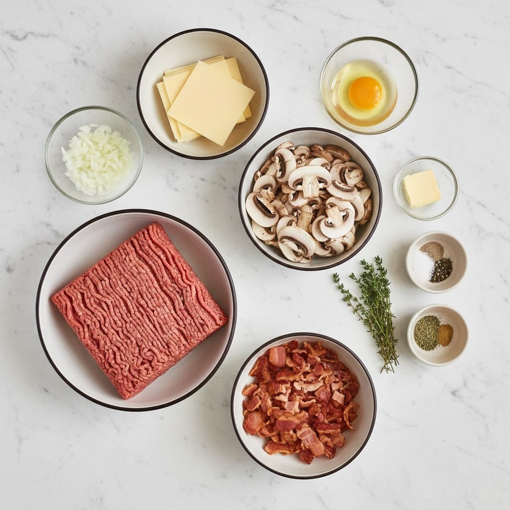 Swiss Bacon Mushroom Meatloaf for Busy Weeknights (Without the Heavy Carbs)