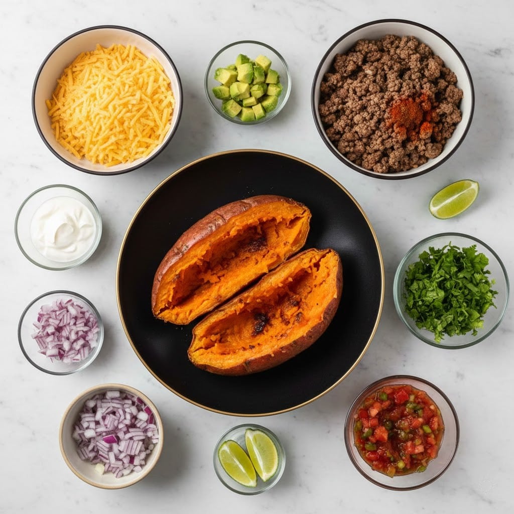 TACO STUFFED SWEET POTATOES