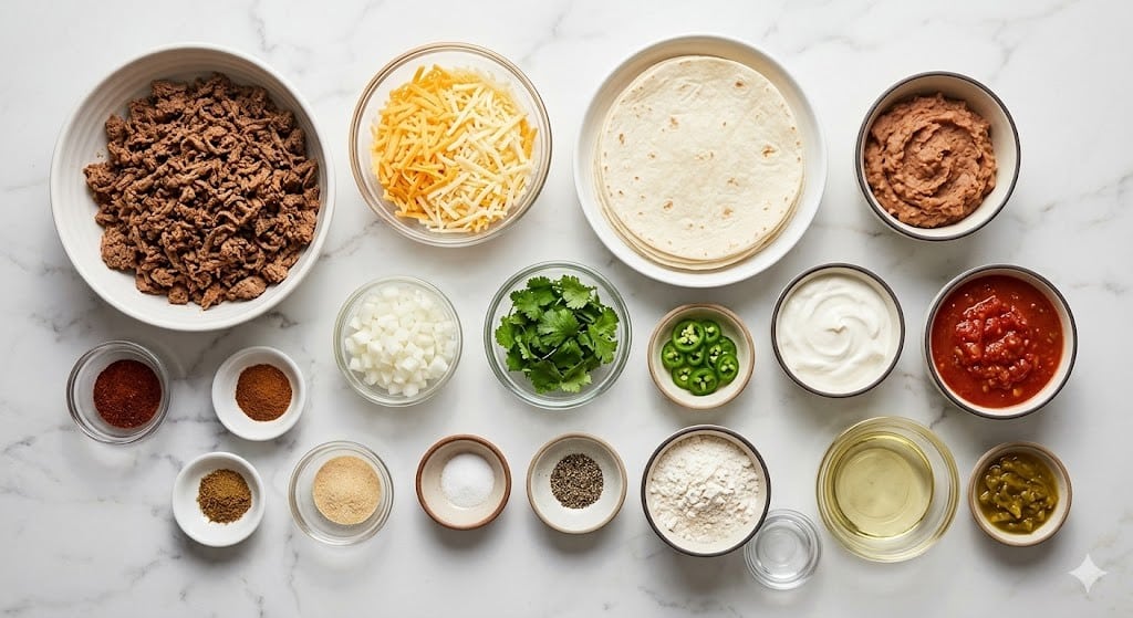 Beef and Cheese Chimichangas