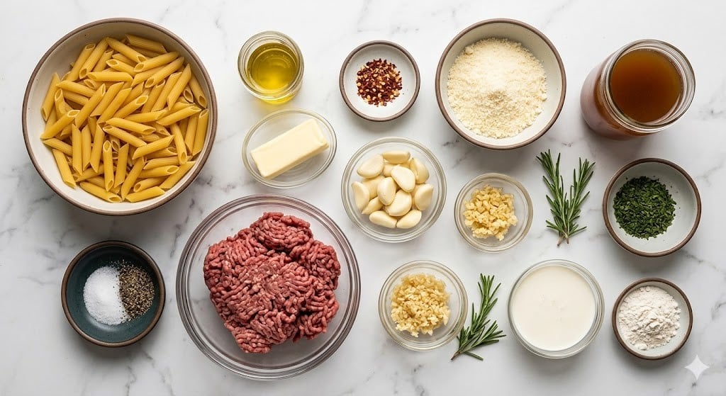 Beef and Garlic Butter Pasta recipe
