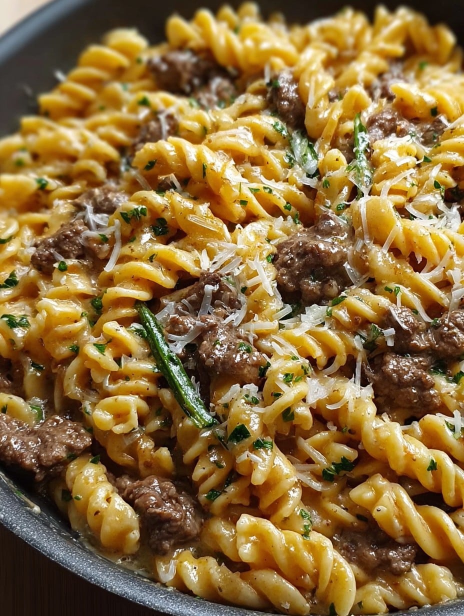 Beef and Garlic Butter Pasta recipe