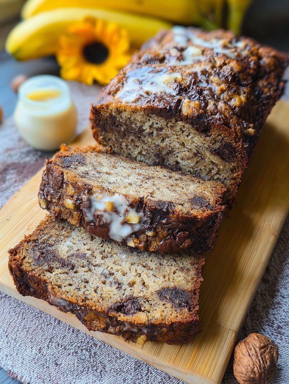 Best Banana Bread Recipe with Chocolate Hazelnut Moist and Easy Rustic Tuscan Style