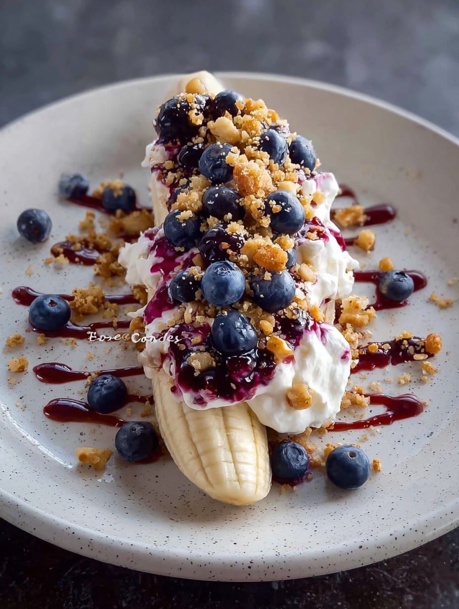 Blueberry Crumble Banana Split