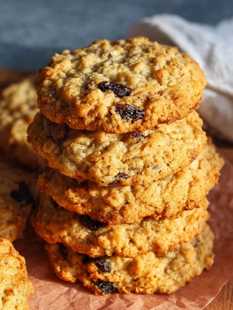 Brown Butter Sourdough Oatmeal Raisin Cookies