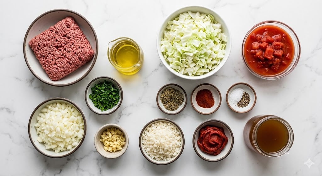 Cabbage Roll Skillet (Easy Keto Ground Beef Dinner Recipe)