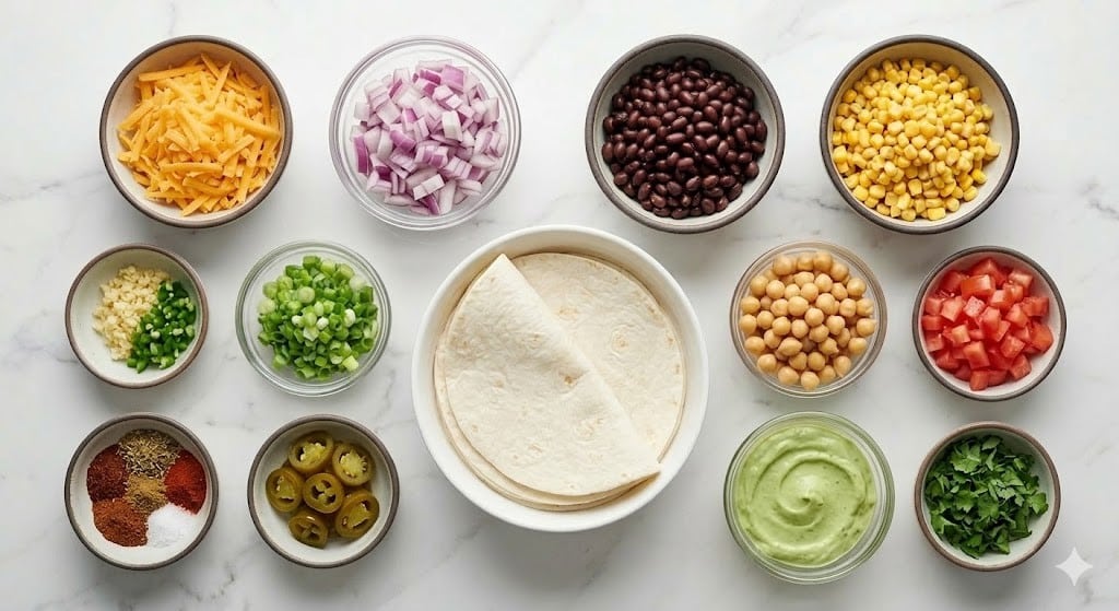 Chickpea and Cheddar Quesadillas