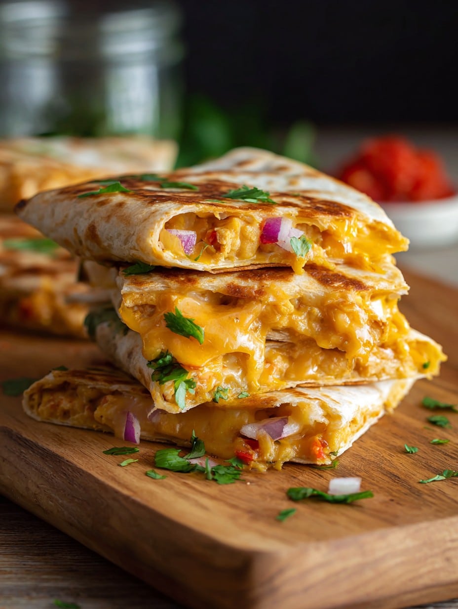 Chickpea and Cheddar Quesadillas