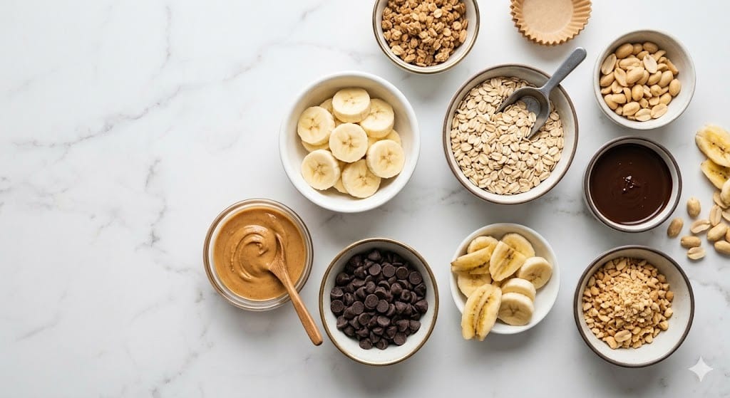Chocolate Banana Peanut Butter Bites