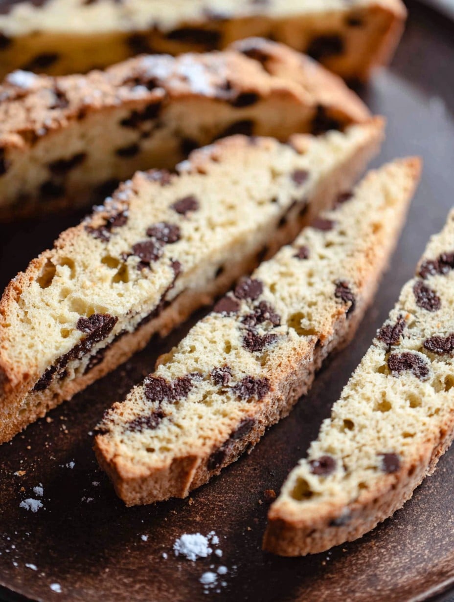 Chocolate Chip Sourdough Biscotti