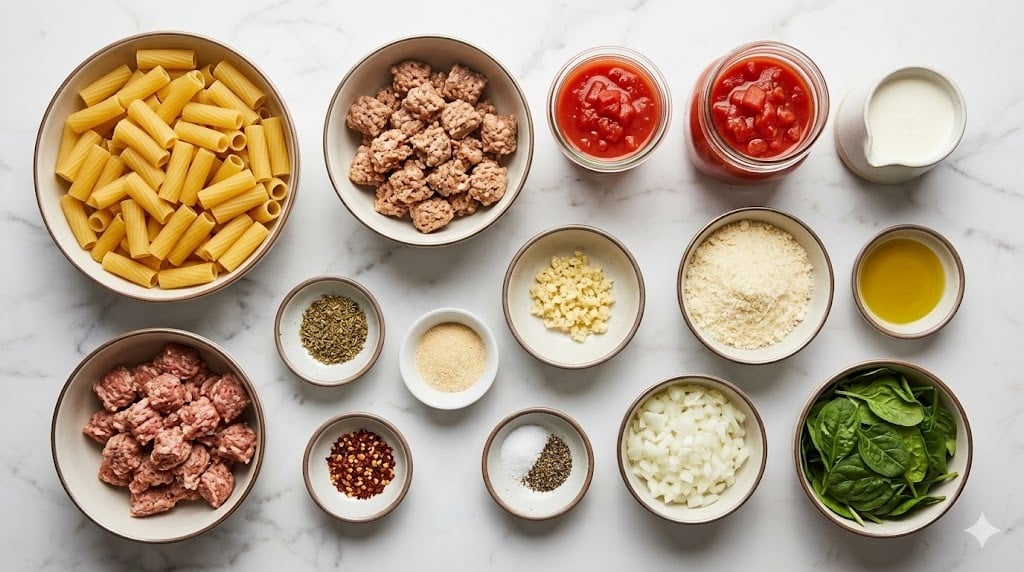 Creamy Italian Sausage Rigatoni