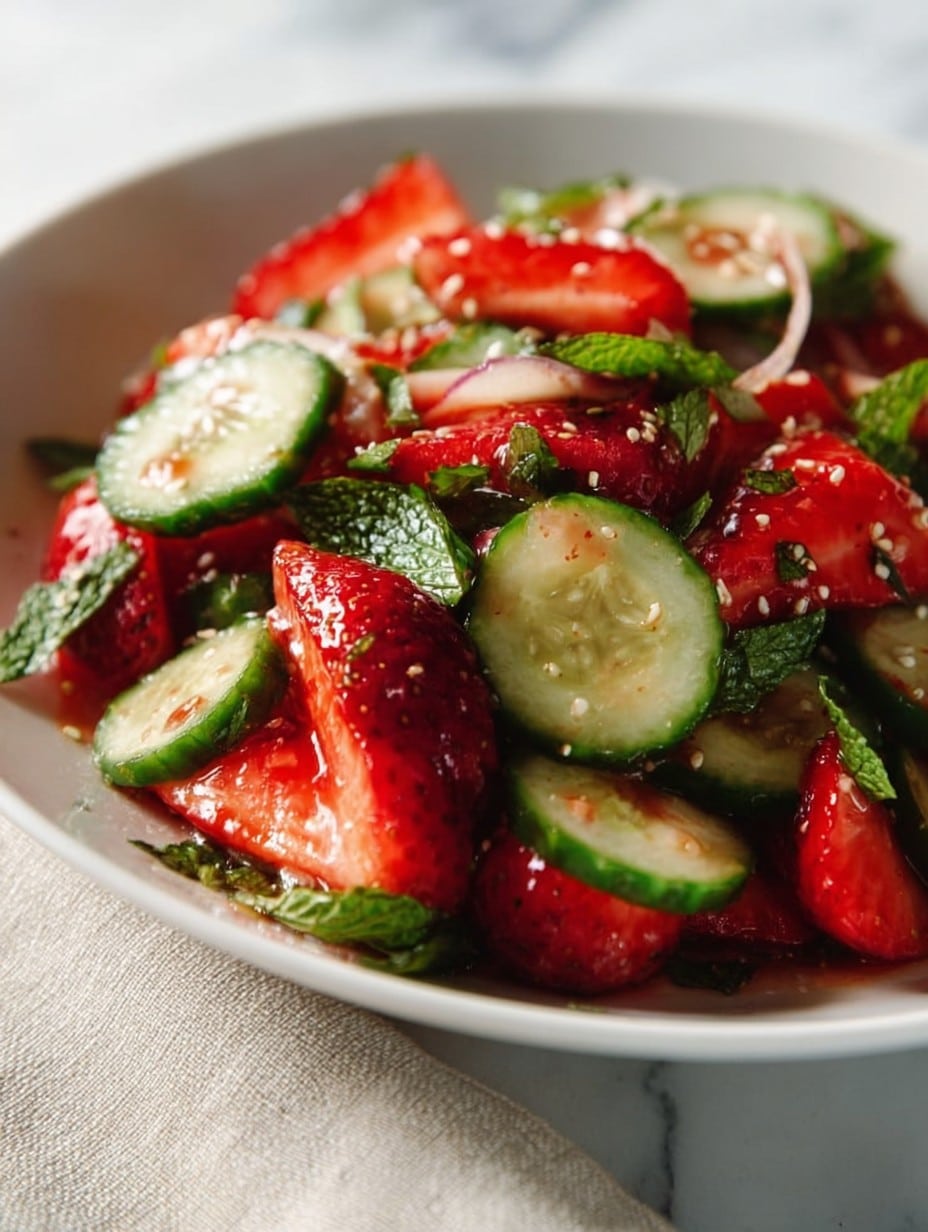 Cucumber Strawberry Salad