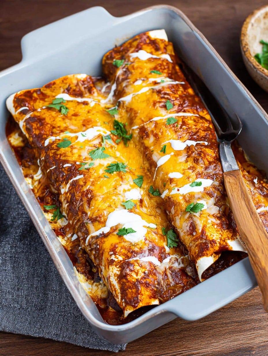 Easy Beef Enchiladas (These are loaded with meat!)