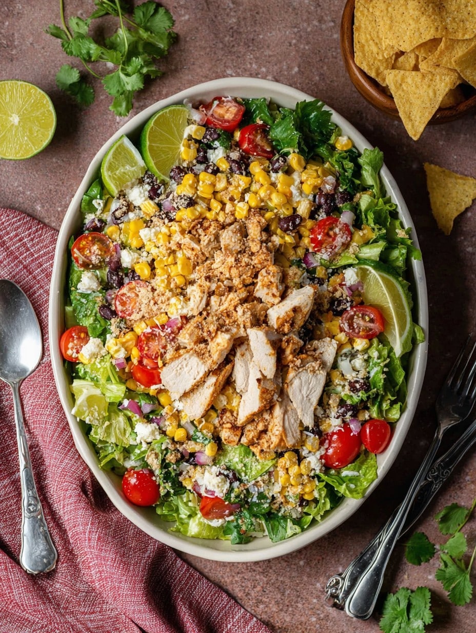High Protein Mexican Street Corn Chicken Salad