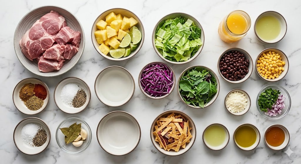 High Protein Pork Shoulder Carnitas Salad Recipe Crockpot