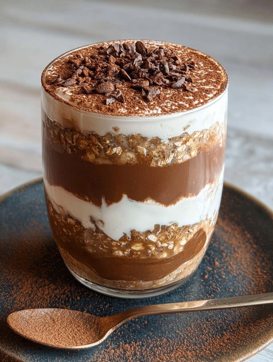 High Protein Tiramisu Overnight Oats