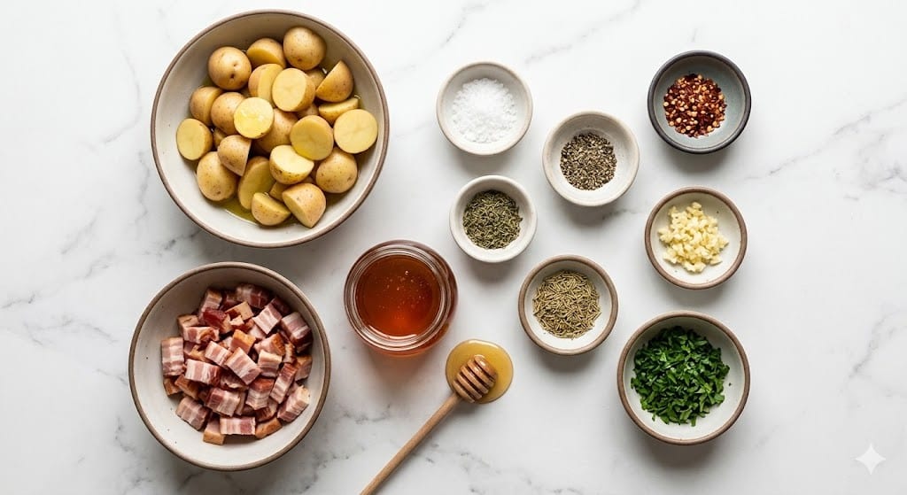 Honey Bacon Roasted Potatoes