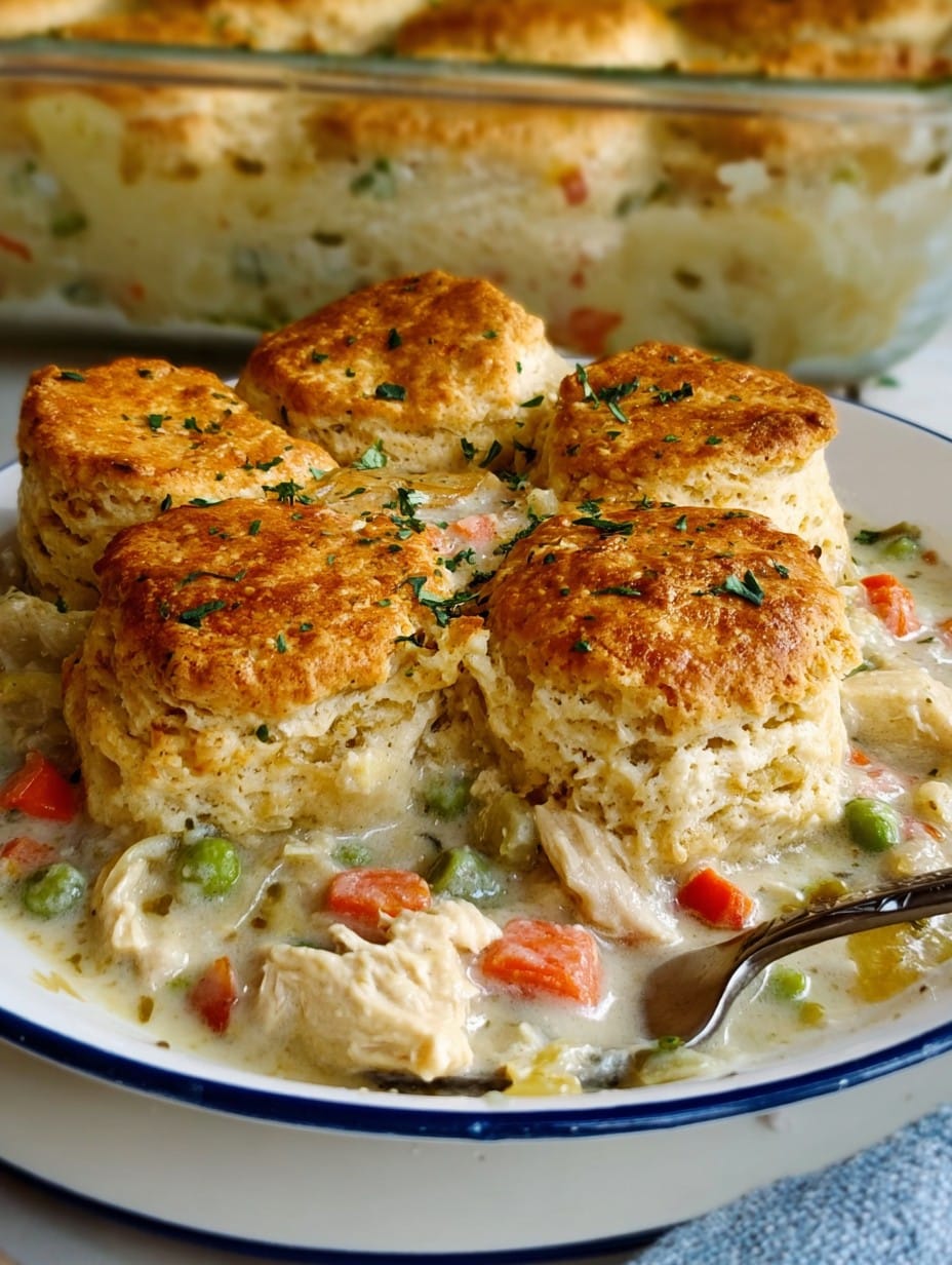 Mom's Fabulous Chicken Pot Pie with Biscuit Crust
