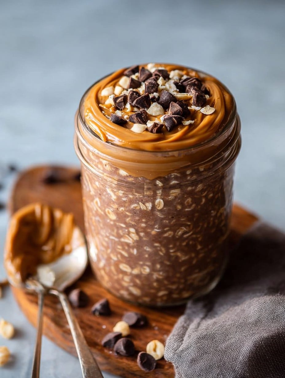 Mouthwatering Chocolate Peanut Butter Overnight Oats