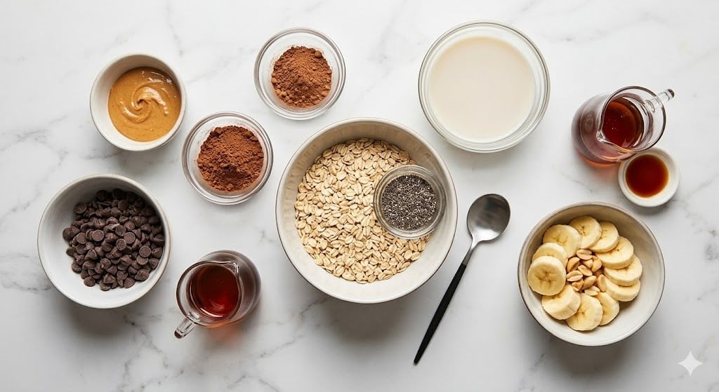 Mouthwatering Chocolate Peanut Butter Overnight Oats