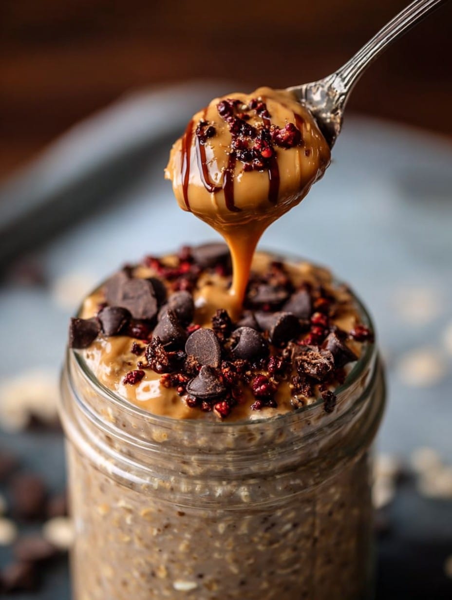 Mouthwatering Chocolate Peanut Butter Overnight Oats