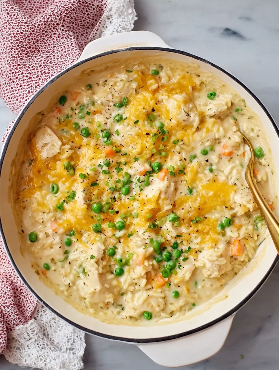 One-Pot Creamy Chicken and Rice Casserole
