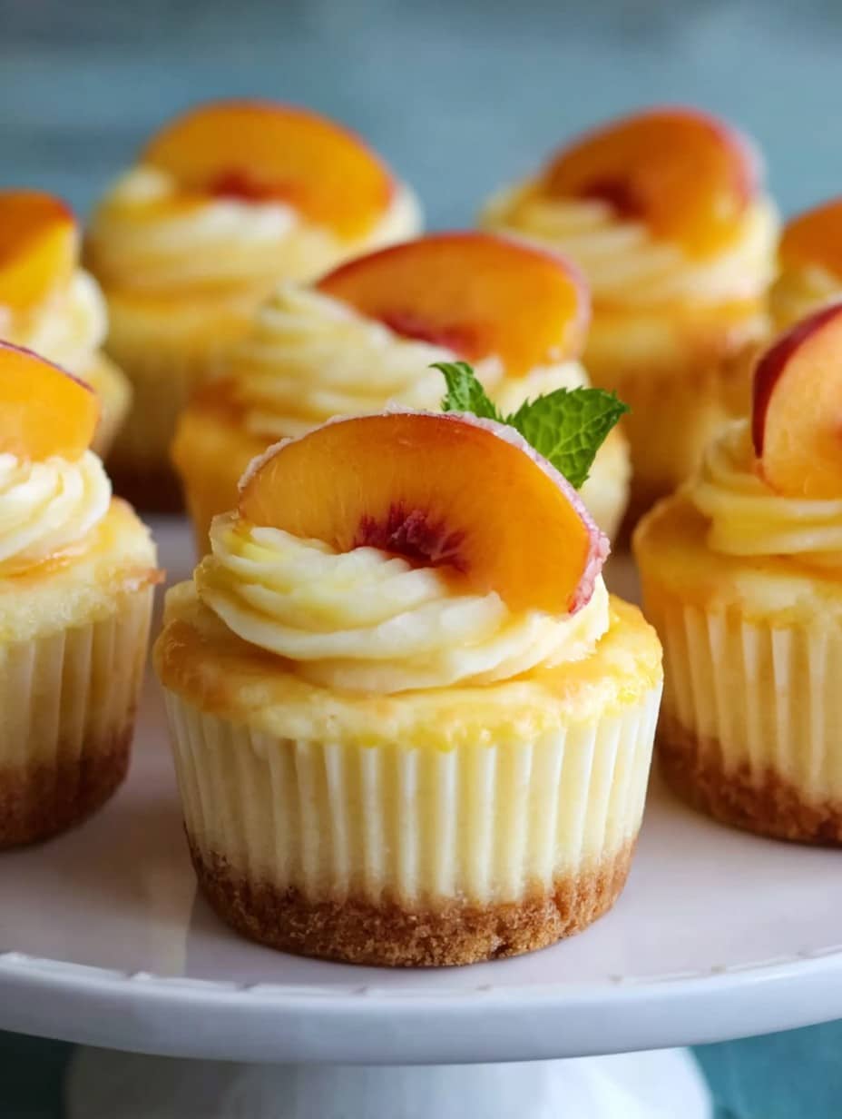 Peach & Honey Cheesecake Cupcakes – Creamy, Fruity, and Naturally Sweet Mini Desserts