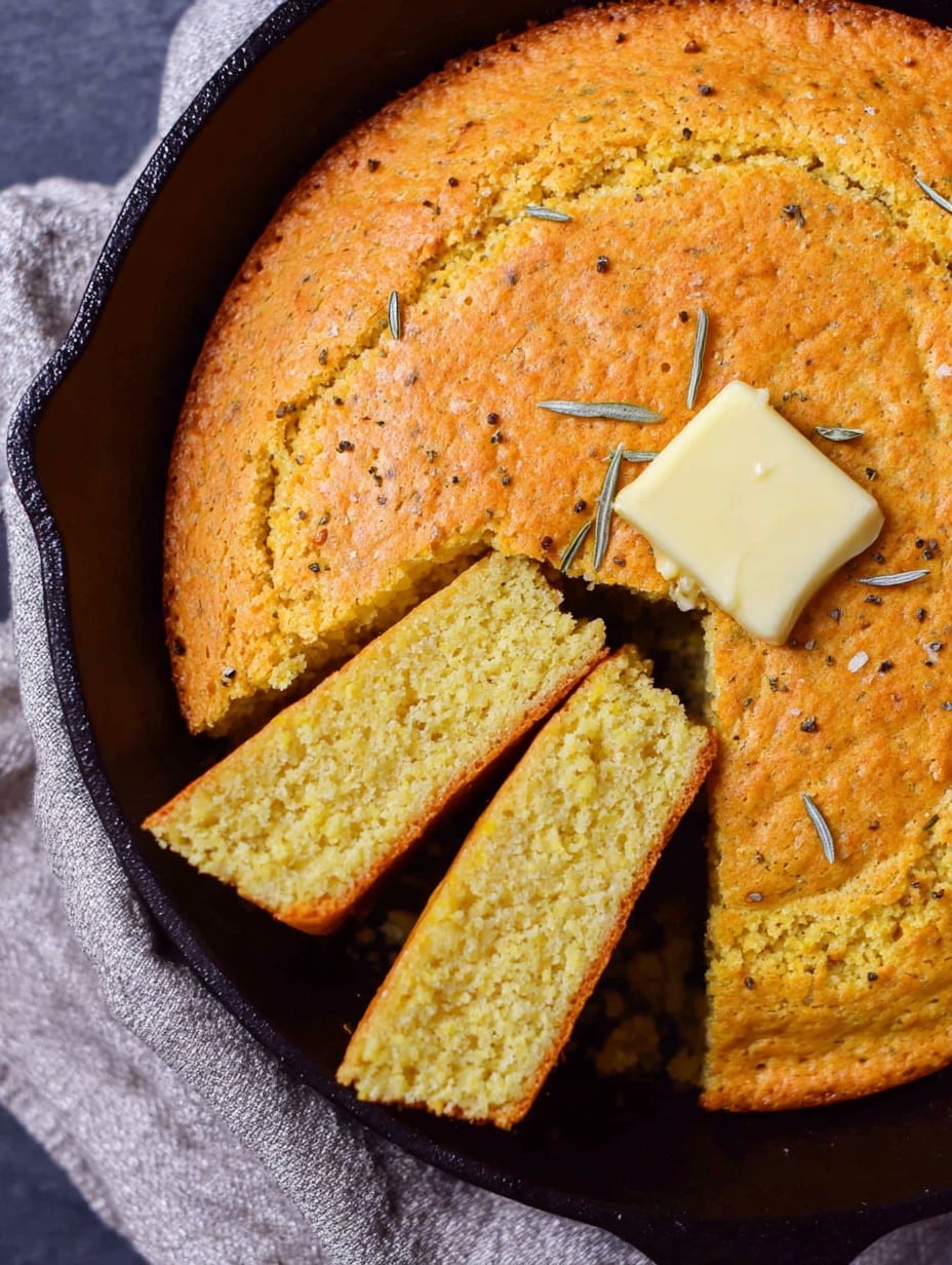 Skillet Sourdough Discard Cornbread