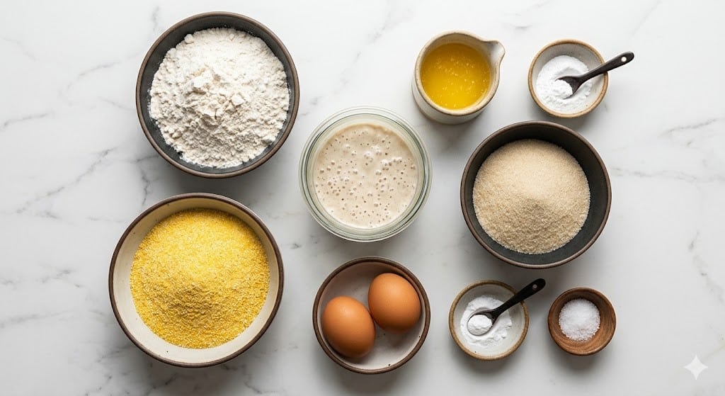 Skillet Sourdough Discard Cornbread