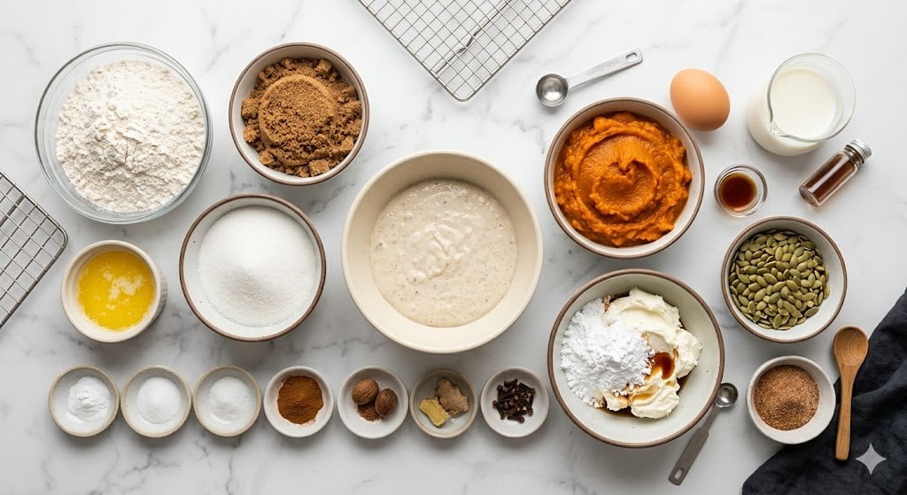 Sourdough Pumpkin Cream Cheese Muffins