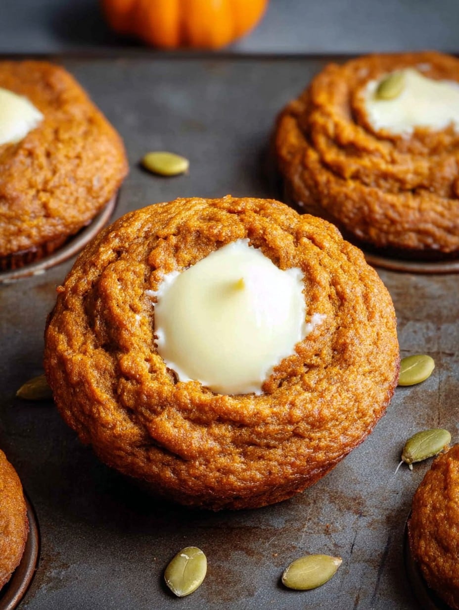 Sourdough Pumpkin Cream Cheese Muffins