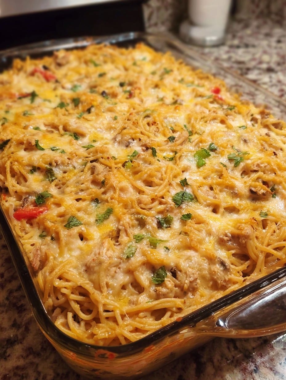 Spaghetti Chicken Casserole