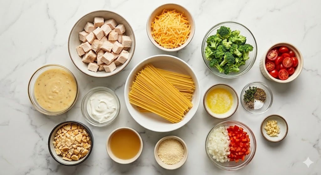 Spaghetti Chicken Casserole