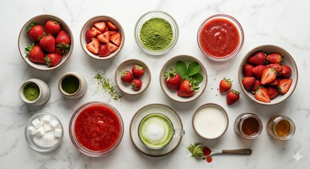 Strawberry Matcha Latte