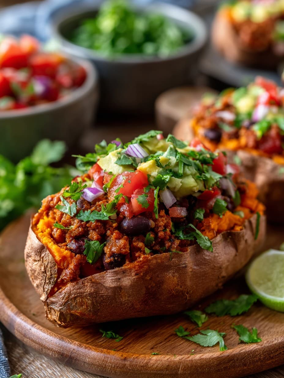 Taco Stuffed Sweet Potatoes