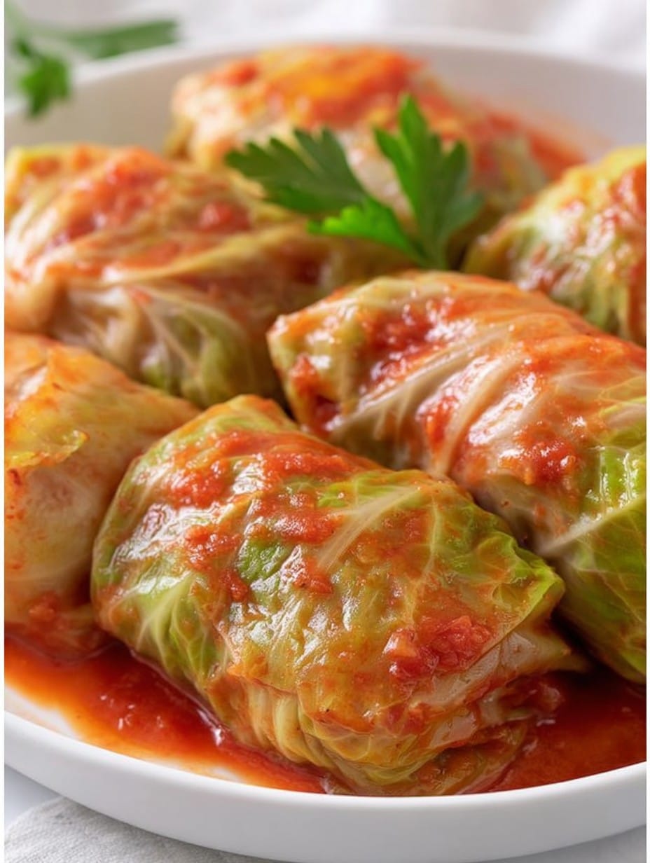 These easy old-fashioned cabbage rolls are so tasty and ultra comforting! Cabbage leaves are stuffed...