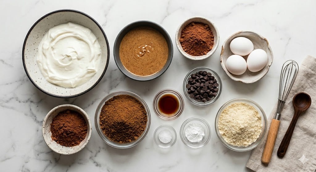 Zero Sugar Brownies with Greek Yogurt