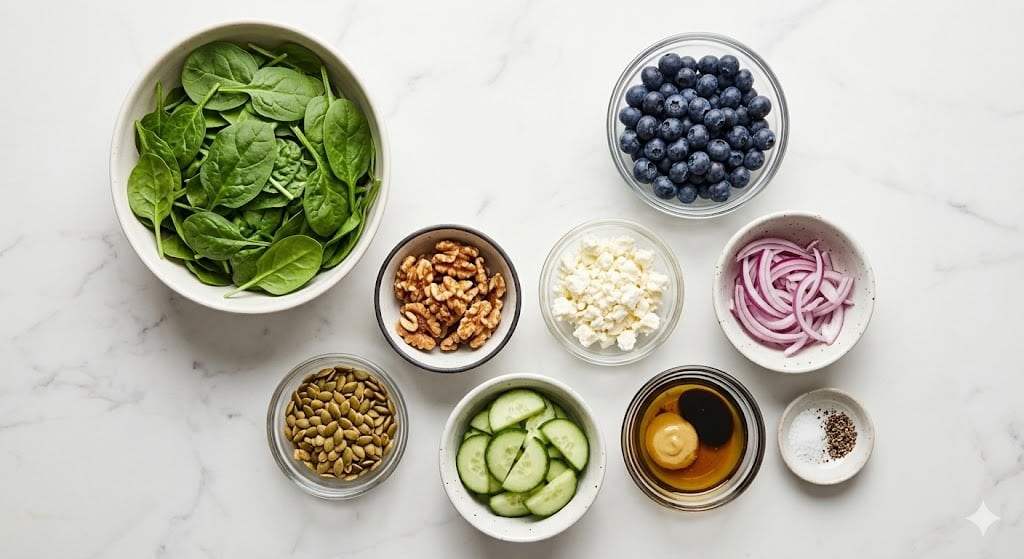 20-Minute Spinach Blueberry Salad
