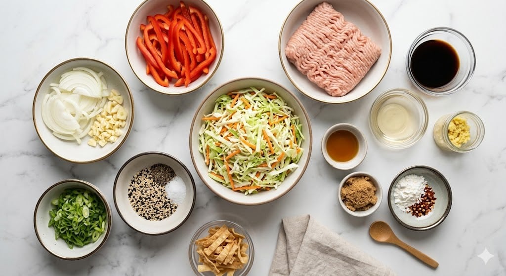 Chicken Egg Roll Bowls