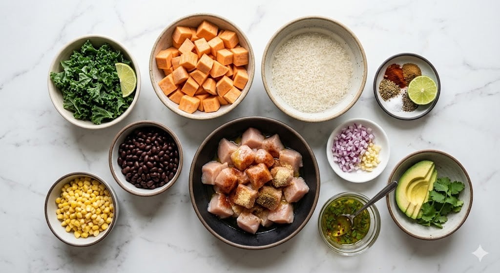 Chicken & Sweet Potato Rice Bowl  Recipe