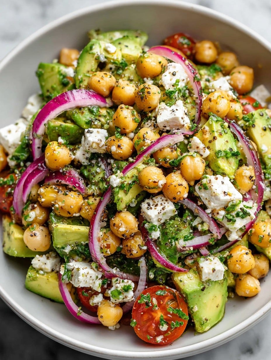 Chickpea Feta Avocado Salad Recipe