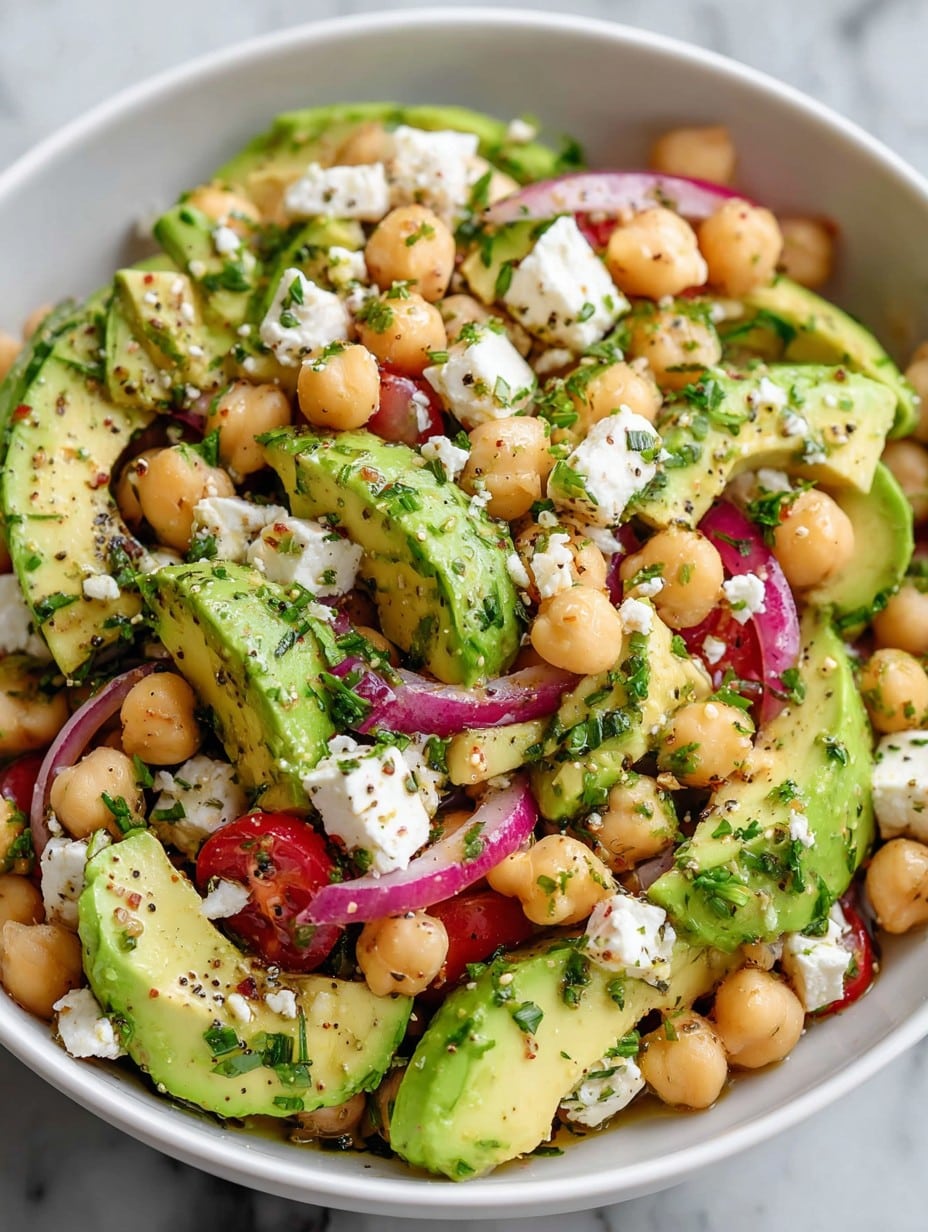 Chickpea Feta Avocado Salad Recipe