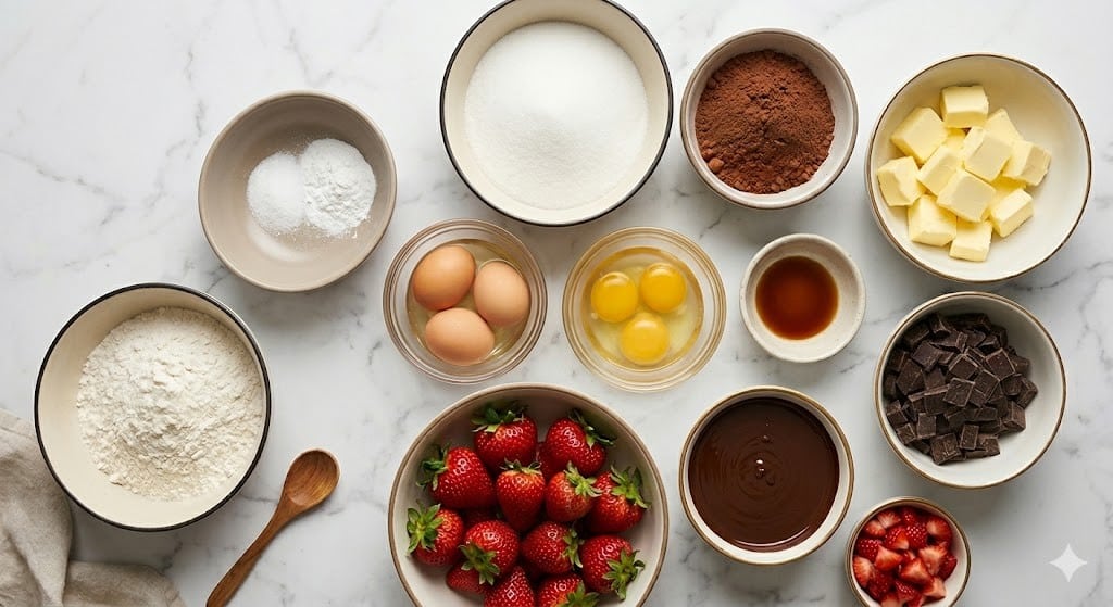 Chocolate Covered Strawberry Brownies